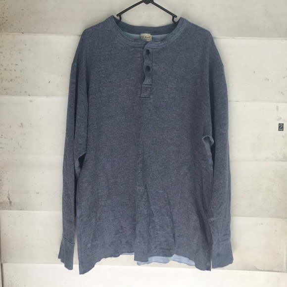 Men's LL Bean Wool/Cotton Blend Henley - Picture 1 of 4
